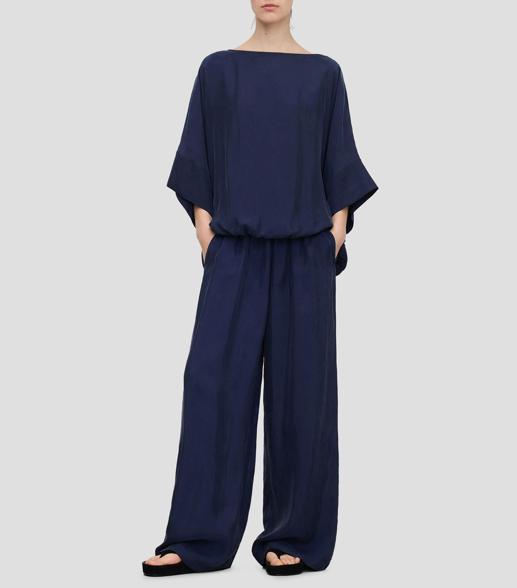Blusa lisa manga corta Mujer